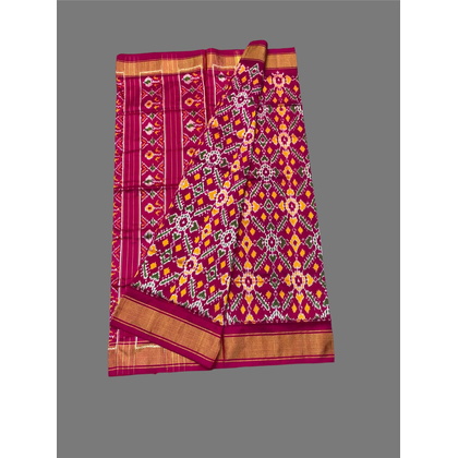 PSTHC3PS4O14NDCD18- Ikat silk saree