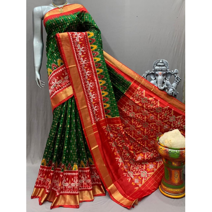 PSNTIDSS4O25NDCC40- Ikat silk saree