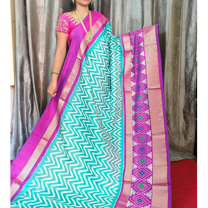 PGMRIDSS4O27BBCC04- Ikat silk saree