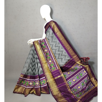 PGMRIDSS4O27BBCC39- Ikat silk saree