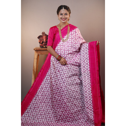 PSIHIDSS4V03BZCC08- Ikat silk saree