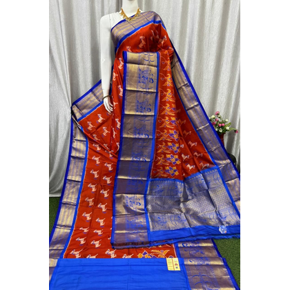 PASKKBRS4V05FSCD09- Kanchi border Ikat silk saree