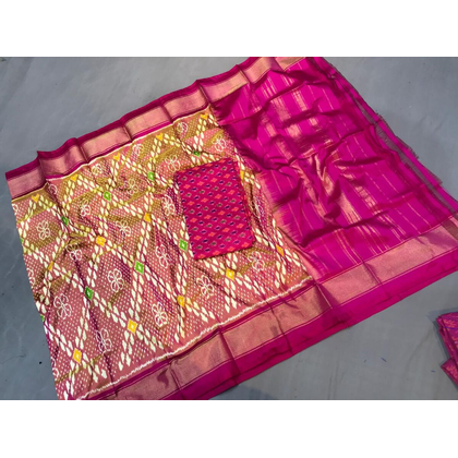 PGMRSDST4V09FSDC04- Ikat Silk dupatta with Ikat sico top