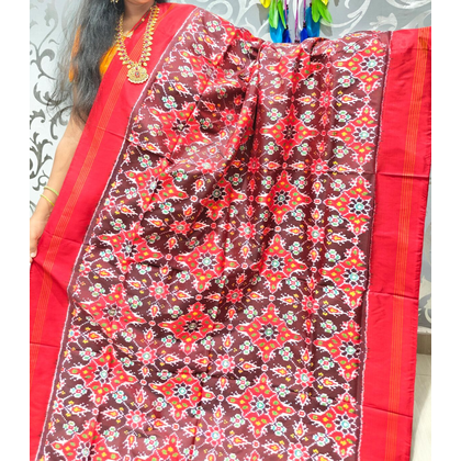 PSVHIDSS4V12BTCD05- Ikat silk saree