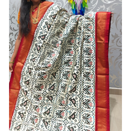 PSVHIDSS4V12BTCD08- Ikat silk saree