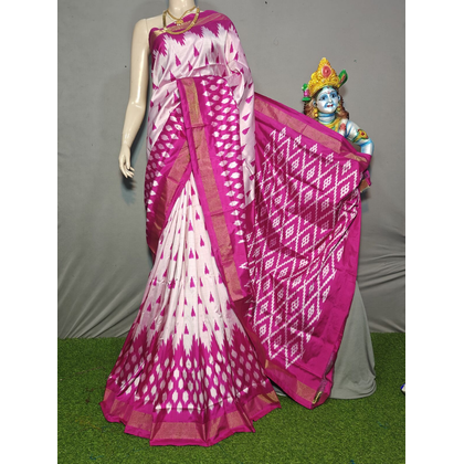 PGMRILWS4V19XCDC12- light weight Ikat silk saree