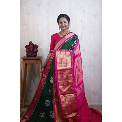 PANHIDSS4V18BNCD19- Ikat silk saree