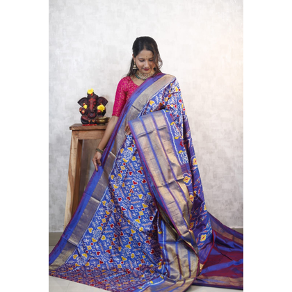 PANHIDSS4V18BNCD26- Ikat silk saree