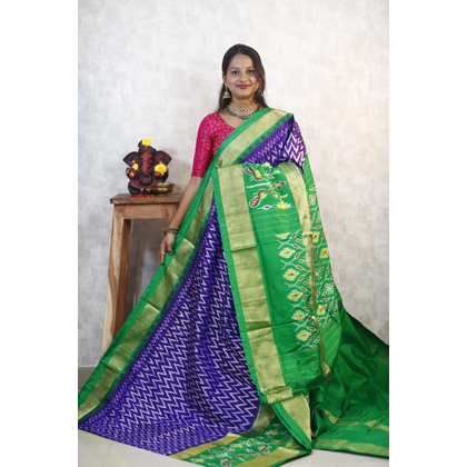 PANHIDSS4V18BNCD42- Ikat silk saree