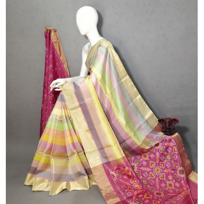 PGMRIDSS4V18XSDD07- Ikat silk saree