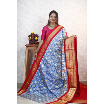 PANHIDSS4V23BNDC07- Ikat silk saree