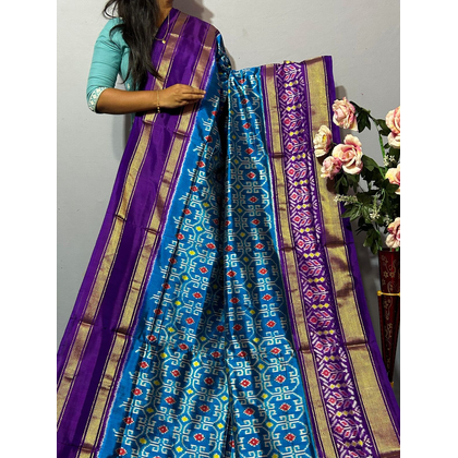 PKISIDSS4V23BSDC10- Ikat silk saree