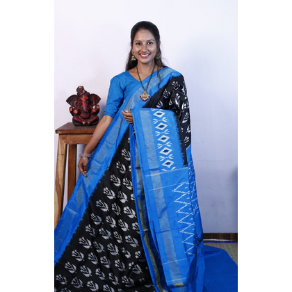 PRKSILWS4V27XEDC18- light weight Ikat silk saree