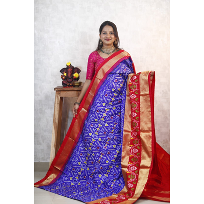 PANHIDSS4V26BNDC33- Ikat silk saree