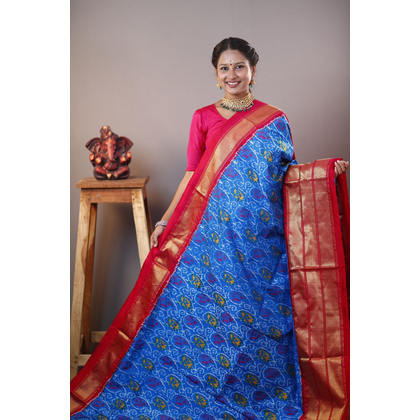 PANHIDSS4V26BNDC43- Ikat silk saree