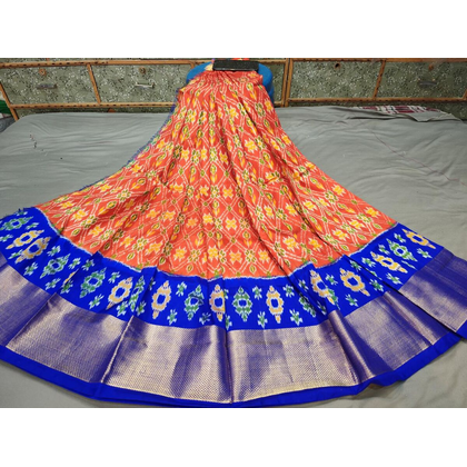 PGMRFSLG4V28SZCD31- Free Size Ikat Silk Lehenga