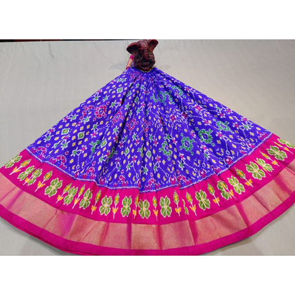 PGMRMSLG4V28EEDC01- Medium Size Ikat Silk Lehenga