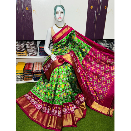 PSRGFSLG4V27BSCD31- Ikat silk saree