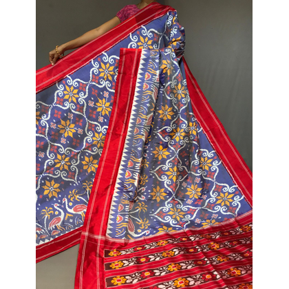 PGMRIDSS4V28NIDD15- Ikat silk saree