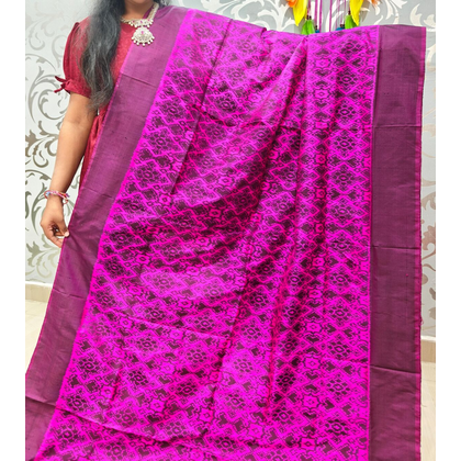 PSPHIDSS4V30BSCD08- Ikat silk saree