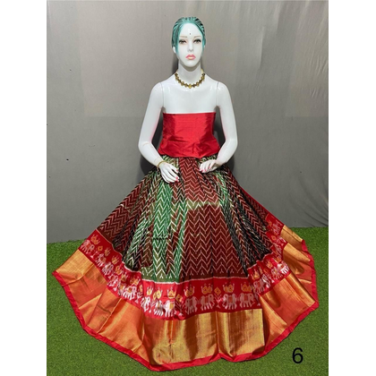 PSRGFSLG4D02SZDD21- Free Size Ikat Silk Lehenga