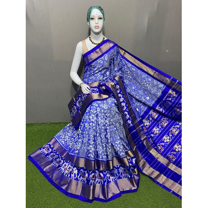 PSRGIDSS4V28BSDC17- Ikat silk saree