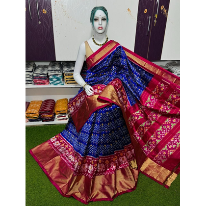 PSRGIDSS4V28BSDC38- Ikat silk saree