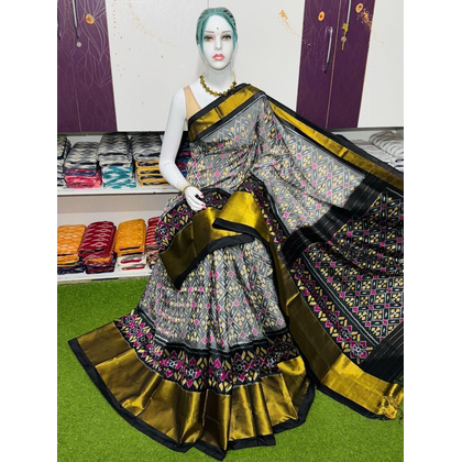 PSRGIDSS4D04BSDD04- Ikat silk saree