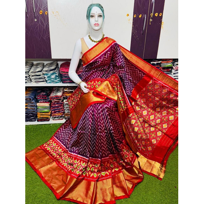 PSRGIDSS4D04BSDD14- Ikat silk saree