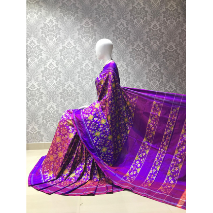 PLXHIDSS4D07BCCD13- Ikat silk saree