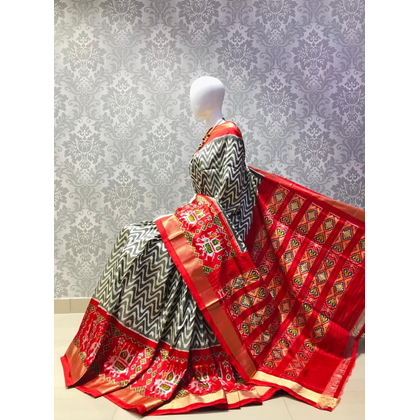 PLXHIDSS4D09NSDC01- Ikat silk saree