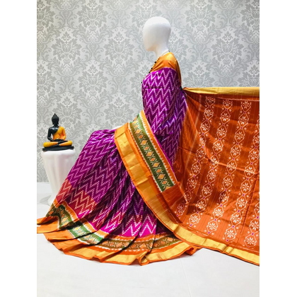 PLXHIDSS4D09NSDC11- Ikat silk saree