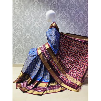 PLXHIDSS4D09NSDC15- Ikat silk saree