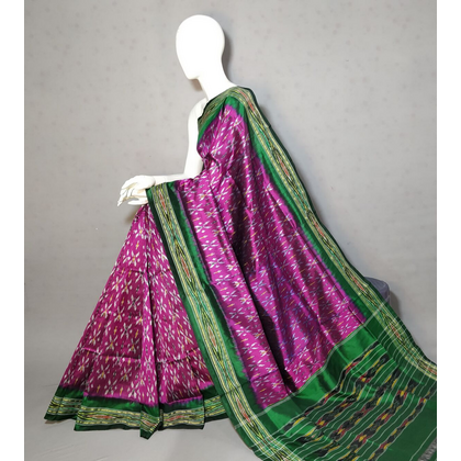 PRKSILWS4D10SZDC05- light weight Ikat silk saree