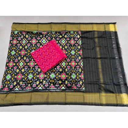 PSSISDST4D09FSCD36- Ikat Silk dupatta with Ikat sico top