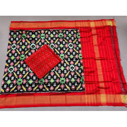 PSSISDST4D09FSCD41- Ikat Silk dupatta with Ikat sico top