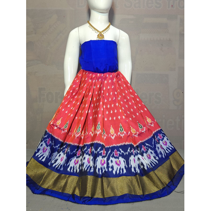 PGMRZSLG4D14IBCC05- Zero size Ikat silk lehenga