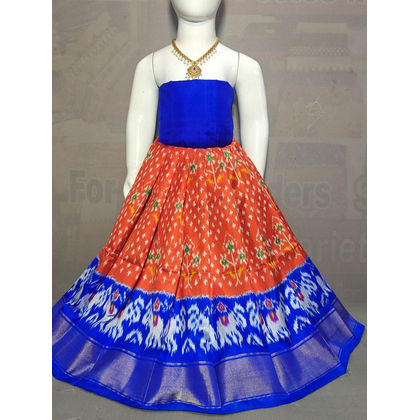 PGMRZSLG4D14IBCC55- Zero size Ikat silk lehenga