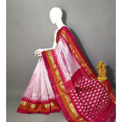 PRKSILWS4D13XSCD21- light weight Ikat silk saree