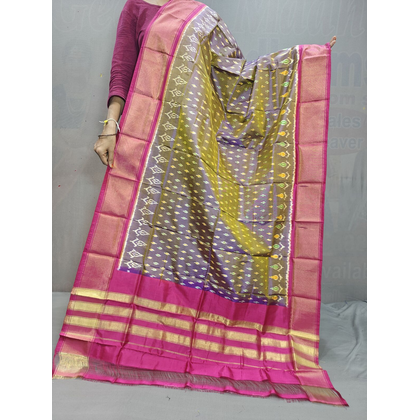 PGMRISDP4D16EDDC17- Ikat silk dupatta