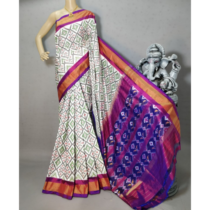 PRIHIDSS4D17BSDC27- Ikat silk saree