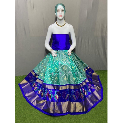 PSRGFSLG4D16SZDC33- Free Size Ikat Silk Lehenga