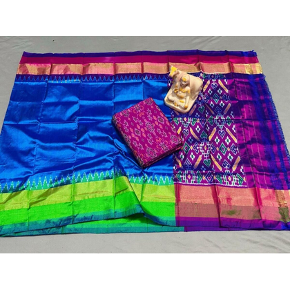 PSRGSDST4D14FFDC17- Ikat Silk dupatta with Ikat sico top