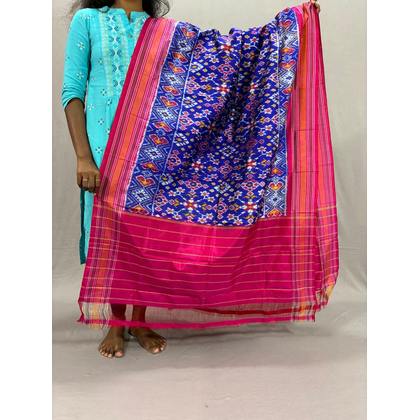 PSSIISDP4D18ECCD12- Ikat silk dupatta