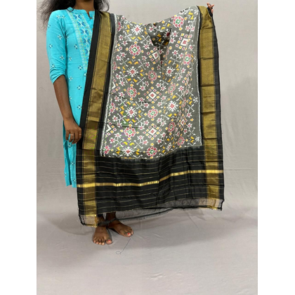 PSSIISDP4D18ECCD20- Ikat silk dupatta