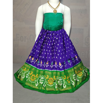 PGMRZSLG4D24IBDC33- Zero size Ikat silk lehenga