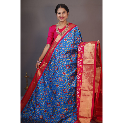 PANHIDSS4D28BNCC13- Ikat silk saree