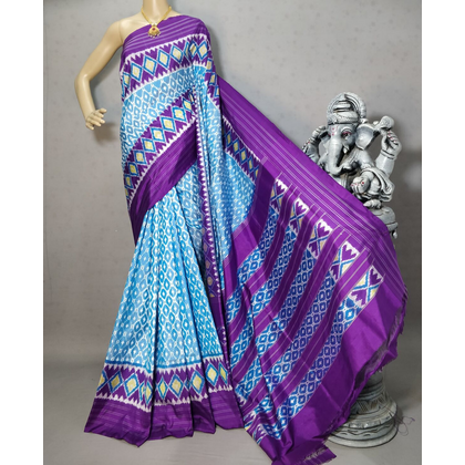 PRIHIDSS4D26TTCD12- Ikat silk saree