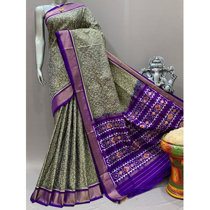 PSNTIDSS4D26NCCD33- Ikat silk saree