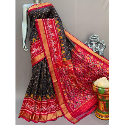 PSNTIDSS4D27NDCC11- Ikat silk saree